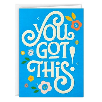 Hallmark Blank Note Cards With Flower Stickers, You Got This!, 12 ct.