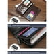 thumbnail image 2 of Minnieouse Cartera larga para hombre, tarjetero de lujo de estilo Simple, monedero de Color sólido con cremallera, monedas, bolsa para llaves de Carteras Color café, 2 of 6