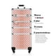 thumbnail image 5 of Neceser Cosmetiquera Divitech® Maletín para Maquillaje 4 niveles Profesional con Llantas Desmontable Rombos tornasol, 5 of 8