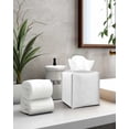 thumbnail image 5 of Minzimin Tissue Box Cover Leather Decorative PU Leather Tissue Box Holder for Bathroom Vanity/Night Stands/Office, 5 of 7