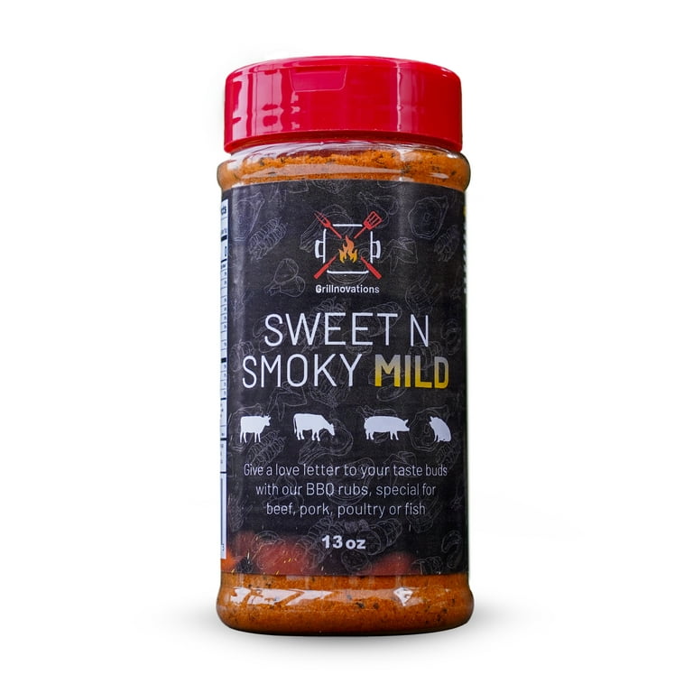 Sweet N Smoky Mild BBQ Rub by Grillnovations. BBQ Rubs Herbs, Spices &  Seasoning for Grill. For Smoking Meat, Ribs, Briskets, Pork & Chicken
