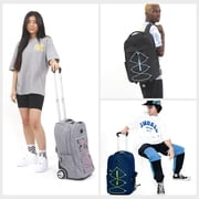 J World Lash Laptop Rolling Backpack (19 inch), Navy/Green