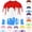 001-Red, variant on VOUZZA Boys Rash Guard 4th of July Independence Day Ice Cream Print Long Sleeve Swim Shirt