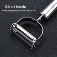 thumbnail image 4 of Julienne Peeler Stainless Steel, Vegetable Peeler Dual Blade Potato Peeler for Carrot, Cucumber, Fruit, Multifunctional Peeler for Kitchen, 4 of 8