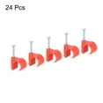 thumbnail image 3 of Uxcell 14mm Dia Red Round Cable Clips with Steel Nail 24 Pack, 3 of 5