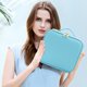 thumbnail image 5 of Bolsa organizadora de maquillaje Jadazror con espejo y azul claro, 5 of 6