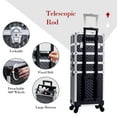 thumbnail image 7 of Professional Rolling Makeup Case with Wheels 4 in 1 Aluminum Cosmetic Train Case Trolley Box Salon Barber Suitcase, 7 of 7