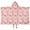 Pink Christmas Snowman, variant on Red and Brown Christmas Pattern Hooded Bath Towel，50"x30" for Ages 3 To 12 Kids, Quick Dry Lightweight Soft Microfiber Hood Beach Towel Cover Up for Kids