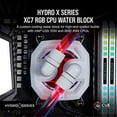 thumbnail image 2 of Corsair Hydro X Series XC7 RGB CPU Water Block (1200/AM4) - Nickel-Plated Copper Cold Plate - White - More Than 60 Micro-Cooling Fins - 16 Individually Addressable RGB LEDs, CX-9010007-WW, 2 of 6