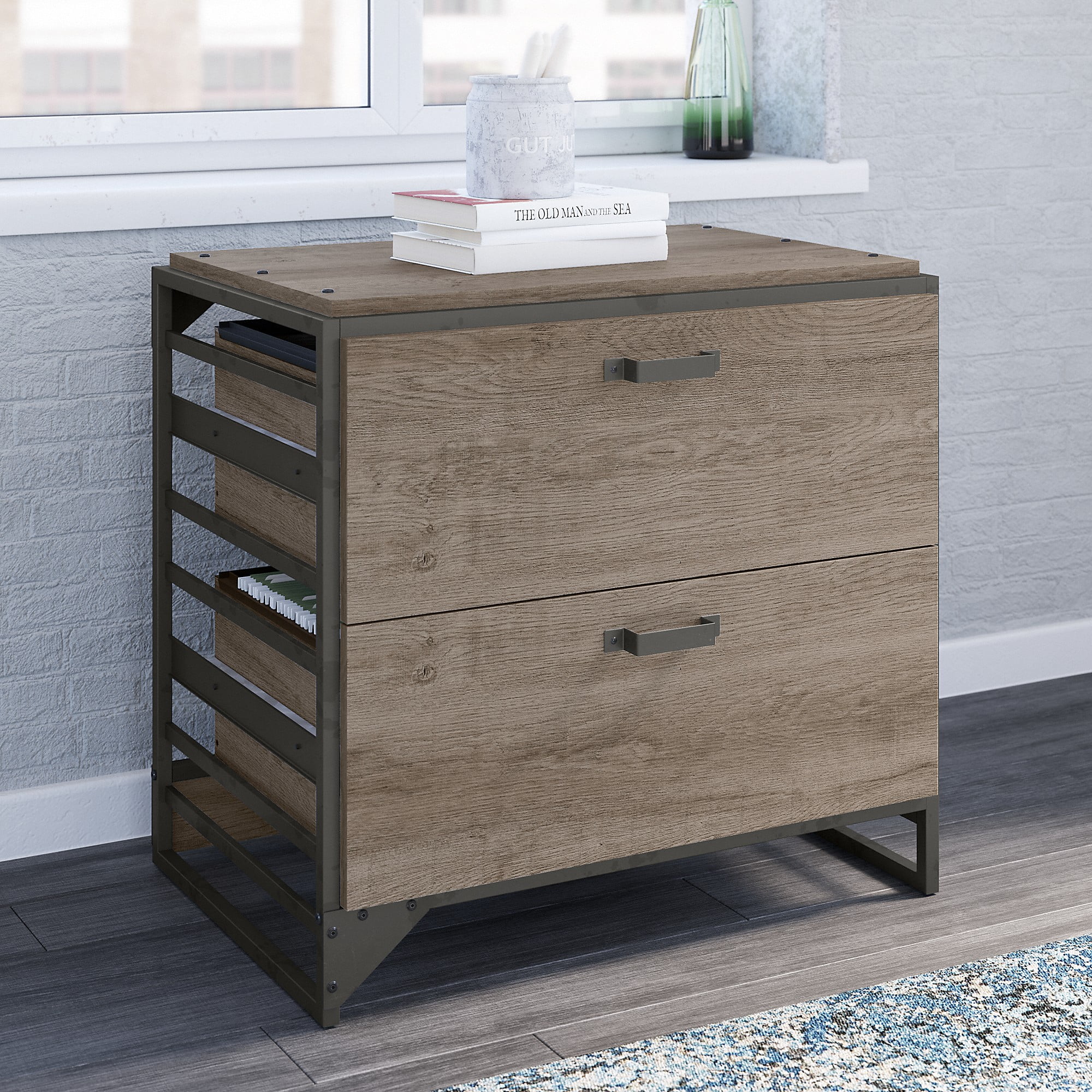 Refinery 2 Drawer Lateral File in Restored Gray