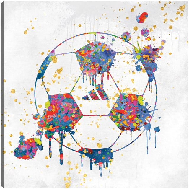 Cuadro Decorativo - Pelota de fútbol colorida