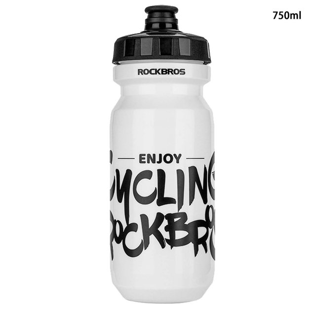 Sport & Bike Squeeze Bottle Ciclismo Botellas de agua para Bike Gym Running CyclingWhite Black