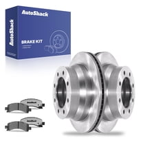 AutoShack 13.58" (345 mm) Rear Vented Brake Rotors   Ceramic Brake Pads | Replacement for 2017-2018 GMC Savana 3500 2009 Chevrolet Express 3500 2009 GMC Savana 3500 | 6-PC Brake Kit