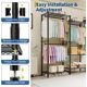 thumbnail image 3 of Yeshouse Perchero de metal resistente - Sistema organizador de armario independiente - Estantes ajustables y barras para colgar - Gran capacidad de almacenamiento para dormitorio y lavandería, 3 of 7