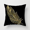 thumbnail image 2 of 16 fundas de almohada con estampado de terciopelo de piel de melocotón negro y dorado, fundas de cojín decorativas para el hogar JAMW Sencillez, 2 of 5