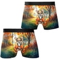 thumbnail image 3 of Hello Fall Chihuahua Football Welcome Autumn with Leaves Pumpkins All Over Print Boxer Briefs Underwear for Men Dad Dog Lover Gifts Idea - 00012, 3 of 6
