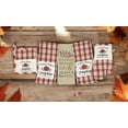 thumbnail image 2 of Serafina Home Fall Kitchen Towels Pot Holder Set 5pc: Terracotta Red Orange Plaid with Farm Fresh Pumpkins Applique, 2 of 6