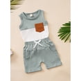 thumbnail image 3 of Coduop Baby Boys 2Pcs Outfit Set,Sleeveless Tank Tops and Shorts Two-Piece Clothes Set, 3 of 8