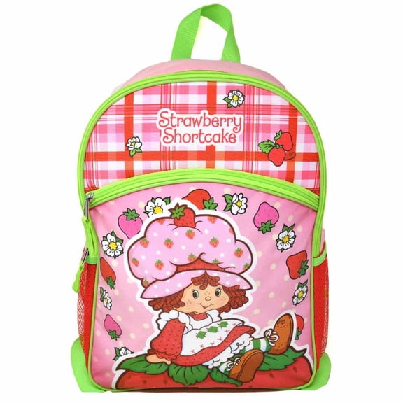 Strawberry Shortcake 16" Backpack Bottom Half Moon with 1 Front Pocket