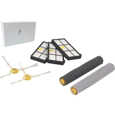 980 Series - IsolaPure Replacement Kit For Robot Vacuum 800 Series 850 860 861 866 870 880 890 900 Series 960 980, 3 Filters, 2 Side Brushes, 1 Debris Extractor Set
