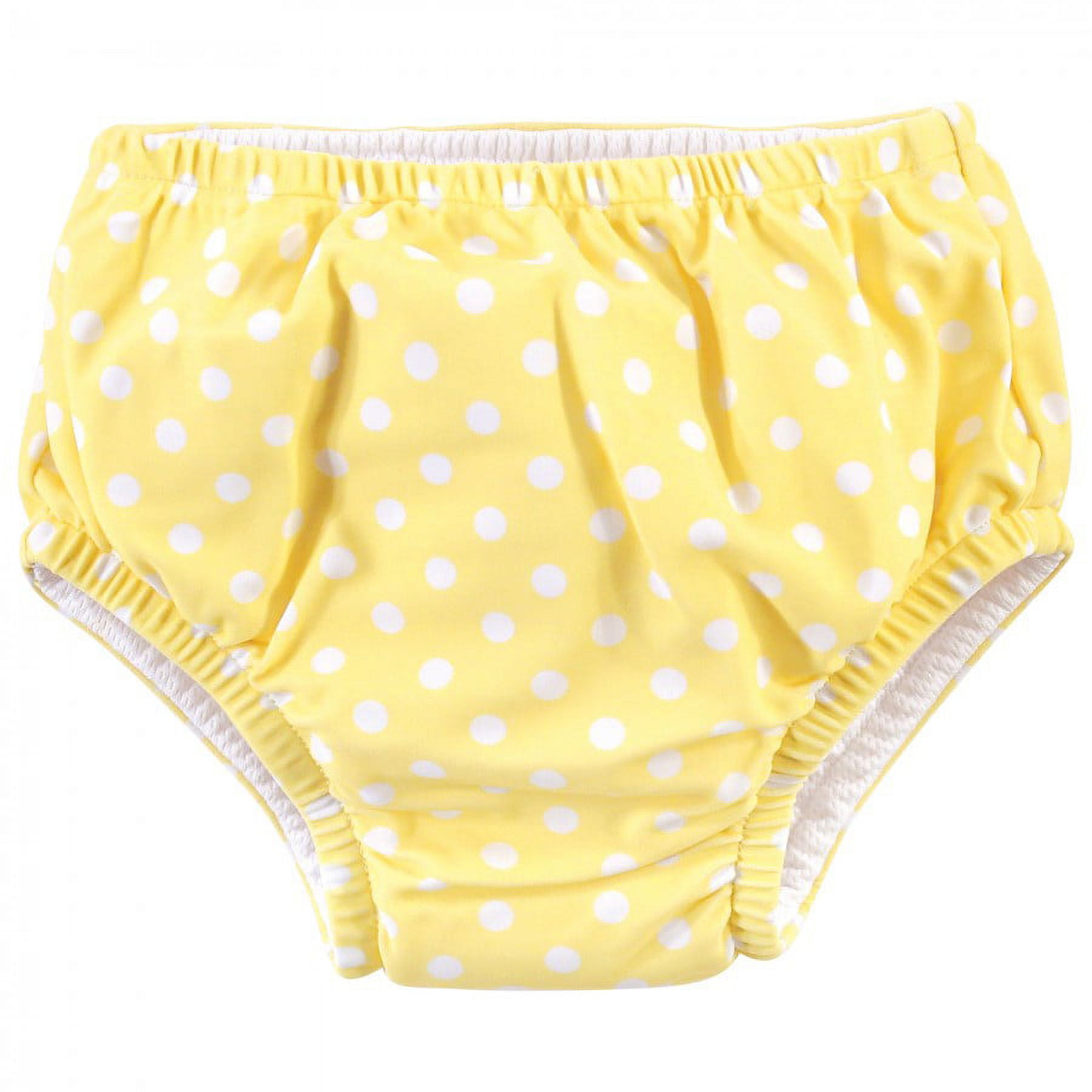 Hudson Baby Infant and Toddler Girl Swim Diapers, Pink Lemons, 4 Toddler