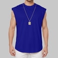 thumbnail image 2 of Gibobby Men Tank Tops Casual Sleeveless Shirts for Men Vintage Distress Washed V Neck Button Henley Gym Tops(XL,Blue), 2 of 6
