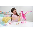 thumbnail image 2 of Barbie Doll Toys, Pegasus Pink Winged Horse Toy with 10 Accessories Including Puppy & Barrettes, Inspired A Touch of Magic, 2 of 5