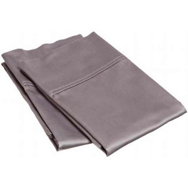 400 Thread Count Égyptien Coton Roi Taie d'Oreiller Gris Unie