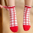 thumbnail image 4 of EnJoCho Children Cotton Socks Cartoon Christmas Red Green Socks Girls Student Baby Tube Socks Toddler Kids Boys Girls Soft Cute Holiday Socks School Home Indoor&Outdoor Wear, 4 of 8