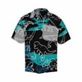 thumbnail image 3 of Camisas para niños con dinosaurios kawaii para hombres, ropa con estampado 3D, camisa hawaiana de vacaciones, camisetas de manga corta Y2k, ropa vintage, blusa con solapa, 3 of 5
