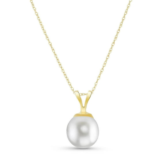 Galaxy Gold 14K Yellow Gold Pearl Pendant Necklace - June Birthstone - Balance & Intuition - 16" to 24" - Fine Jewelry for Women