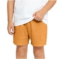 thumbnail image 3 of Babcutegg Children’s Solid Color Elastic Waist Short Pants Summer Casual Outdoor Comfortable Shorts for Boys and Girls Yellow Size 1-2, 3 of 9