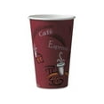 thumbnail image 2 of Bistro Print Solo 16 oz. Paper Hot Drink Cups - Maroon (50/Pack), 2 of 10