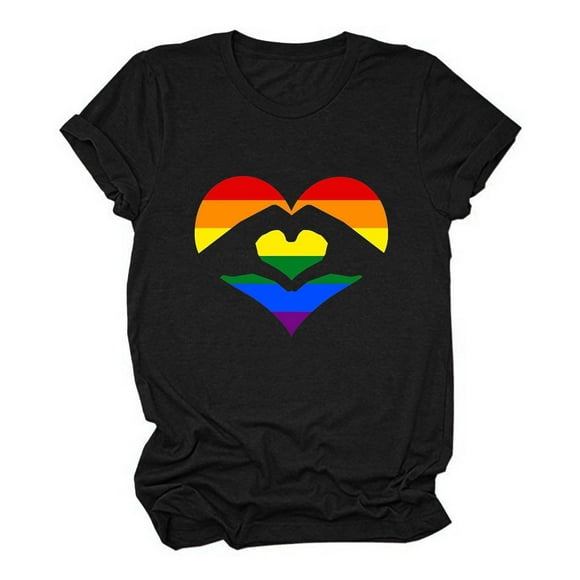 Pisexur Pride Shirt T - Femme Drôle Amour Lettrage Imprimé T-Shirt Arc-en-Ciel T-Shirts Graphiques LGBT Égalité T-Shirts Décontractés Manches Courtes Hauts