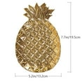 thumbnail image 2 of DRAFIDEEP Ceramic Jewelry Storage Plate Golden Pineapple Design 1Pack Ideal for Bedroom Dresser 11.8x5.2in, 2 of 8