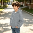 thumbnail image 5 of Besolor Teen Girls Boys Clothes Zip up Hoodies Long Sleeve Oversized Sweatshirts Fall Winter Fleece Warm Unisex Kids Jackets with Pockets(15-16 Years,Gray), 5 of 7