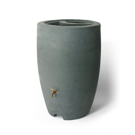 Algreen Athena 50 Gallon Rain Barrel, Charcoal