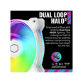 thumbnail image 5 of CoolerMaster MasterFan MF120 HALO2 120mm ARGB Case Fan, White, 3-Pack, 5 of 5