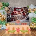thumbnail image 3 of Christmas Background Photography Red RV Camper Truck Snow Globe Pine Tree Photocall Backdrop Childr Studio Accessories, 3 of 8