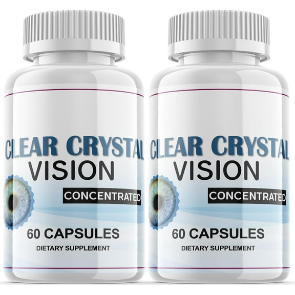 (2 Pack) Clear Crystal Vision - Revolutionary Advanced Vision Matrix Formula - Supports Healthy Vision - Dietary Supplement for Eyes Sight - 120 Capsules