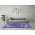 thumbnail image 3 of Ahgly Company Indoor Rectangle Medallion Blue Traditional Area Rugs, 7' x 9', 3 of 4