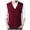 Wine, variant on Bcfgryg Male Autumn And Winter Single Buckle Sweater Vest Vest V Neck Pure Color Wool Collarless Shirt Combined Body Type Non Hooded Vest Sweater Vest Mens Cardigans Brown L