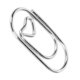 thumbnail image 3 of Lot de 250 trombones fantaisie en forme de cœur, fil recouvert de plastique, très utilisés, pour la maison, l'école et le bureau, couleur argent, 3 of 4