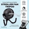 thumbnail image 3 of Hoovy Portable & Rechargeable Stroller Fan with Flexible Tripod Legs, Black, 3 of 10