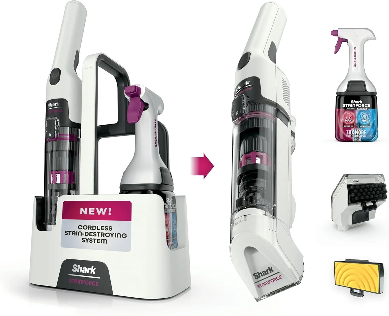 Shark StainForce HX100 Cordless Portable Stain & Odor Cleaner