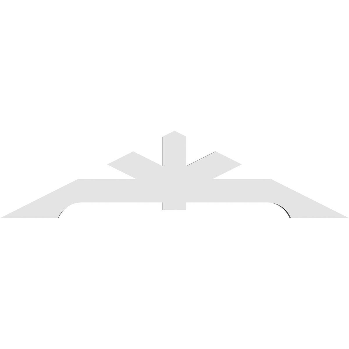 60"W x 15"H x 2"D x 4"F, 6/12 Pitch, Vanguard Architectural Grade PVC Gable Bracket