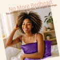 thumbnail image 3 of Funda de almohada BLISSFORD de satén morado para el cuidado del cabello y la piel, paquete de 2, 3 of 9