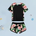 thumbnail image 2 of CAICJ98 Girls Rash Guard Swimsuit Toddler Kids 2-Piece Bathing Suit for Girls UPF 50+ Summer Beach Swimwear (Pink,9-10 Years), 2 of 7