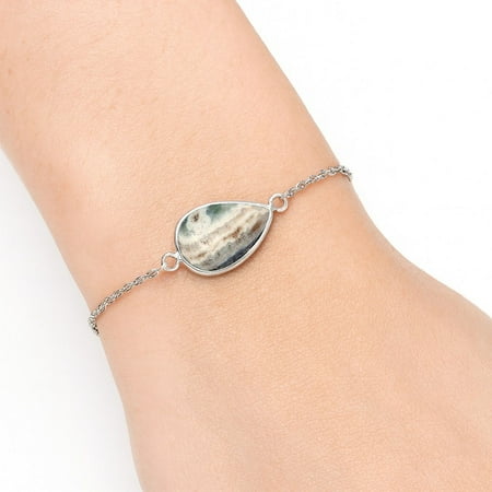 Natural Ocean Jasper - Madagascar 925 Sterling Silver Bracelet Jewelry SDB2967