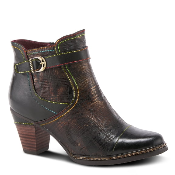 L'Artiste Captivate Hand-Painted Leather Ankle Bootie